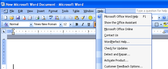 a screenshot of the Microsoft Word toolbar circa 2005 with a smiley face macro icon included
